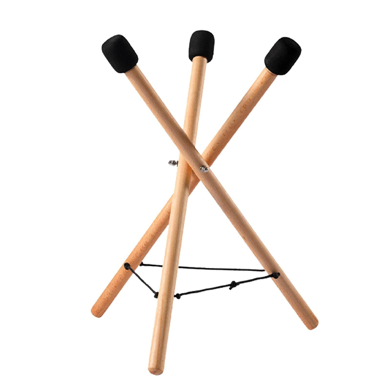 Handpan Drum Stand, Solid Wood Adjustable Triangular Extendable Snare Holder Bracket Drum Stand(as Shown)