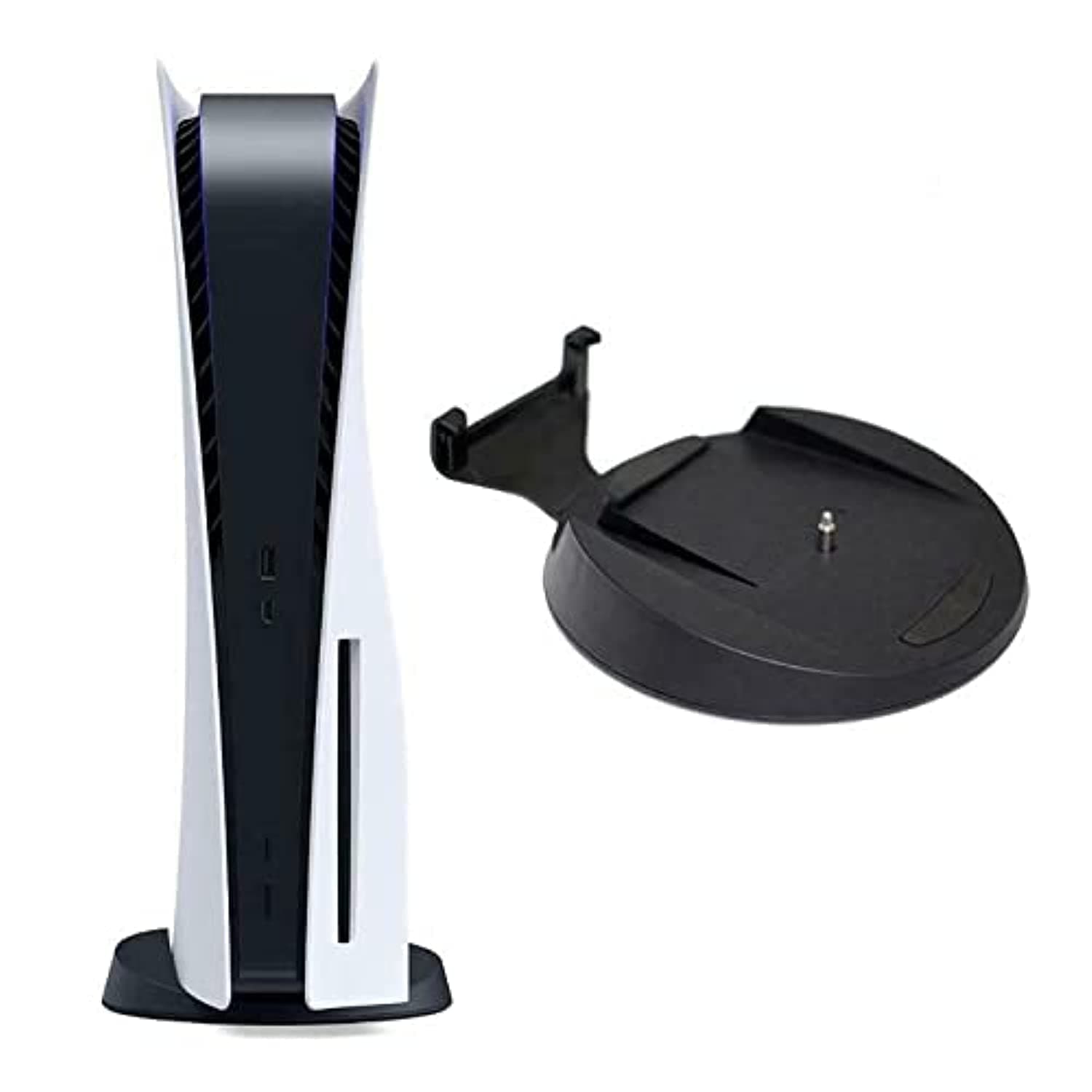 PS5 Multi-functional Vertical Stan, For Playstation 5, Console, Digital and Disc Version, Vertical Stand with Replacement Screws