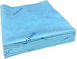 Hi-Shine 10 Next Generation Microfibre Cloth 40x40cm – Chemical Free Microfibre Cleaning Cloth for Glass, Glasses, Stainless Steel, Shiny Surfaces, Window - Blue