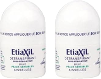 ETIAXIL Unperspirant Roll On for Sensitive Skin Armpits - Pack of 2 Pieces, 15ml