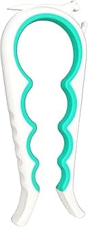 Otstar Jar Opener Bottle Opener and Ring Pull Can Opener for Weak Hands Arthritis Hands, Elderly(White and Cyan)