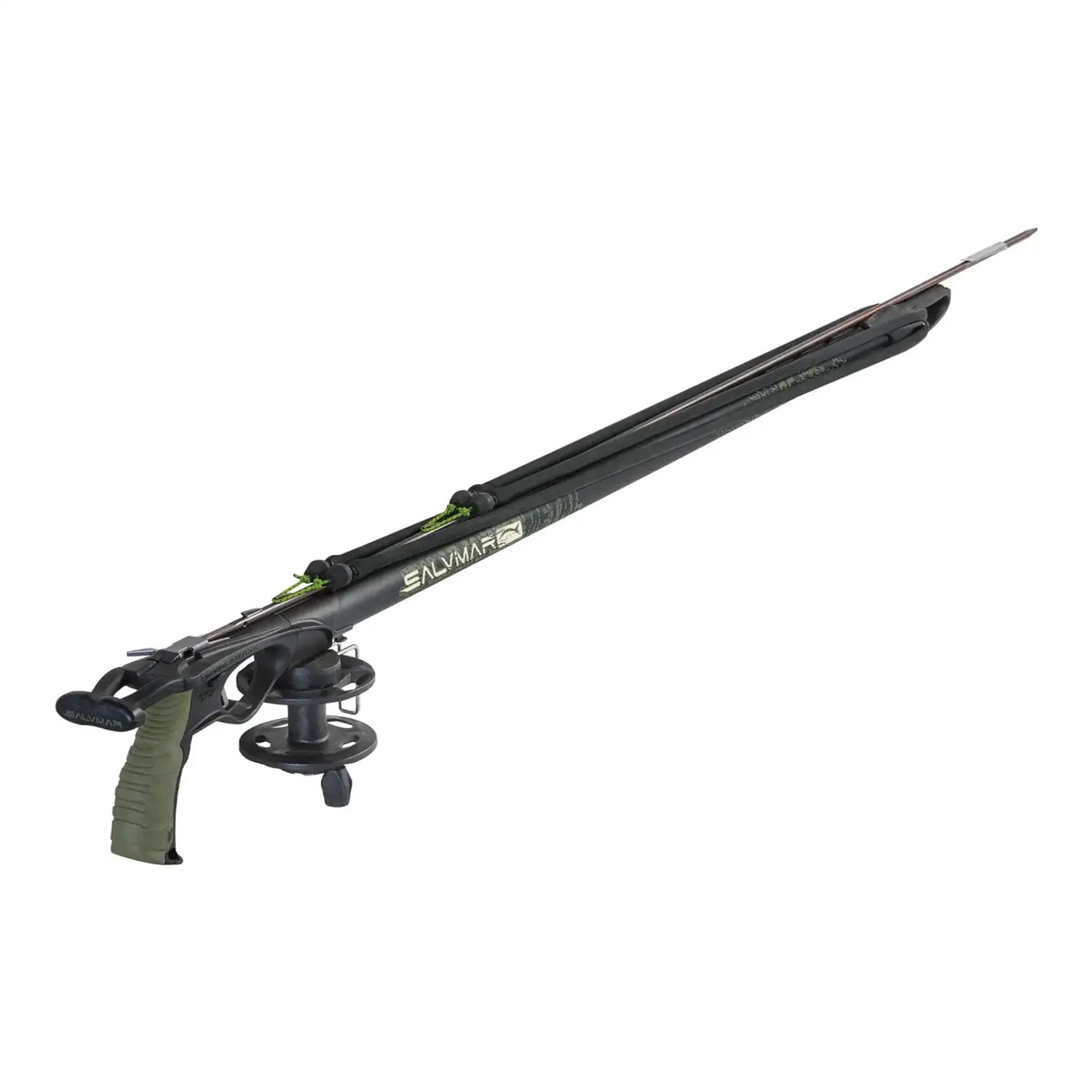 SALVIMAR Metal Speargun for Spearfishing - Underwater Hunting Spear Gun with Anodized Aluminum Barrel with Enclosed Track, Double 14 mm Elastics, Stainless Steel Release System