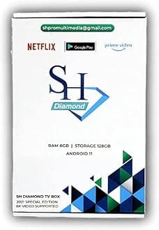 SH Diamond TV Box (8GB Ram 128GB Storage Android 11 5g)