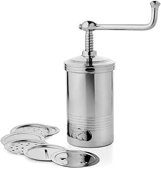 - Snacks Maker with 6 Different jalis, Stainless Steel Plates for Making Sev, Bhujiya, Papdi, Gathiya, Murukku, Chakli, Kitchen Tool for Making Namkeen Snacks, Farsan Maker.