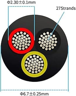 16 Gauge 3 Conductor Electrical Wire 150FT, UL 2464 16 AWG 3 Wire Cable Tinned Copper PVC Stranded 16/3 Core Wire for LED Lighting, Outdoor Low Voltage Extension Cable, Automotive etc.