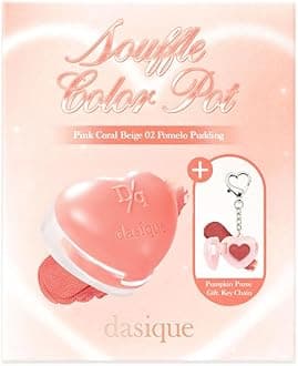 Souffle Color Pot Special Set #02 Pomelo Pudding - Makeup Blush, Buildable Silky-Smooth Texture, Built-In Mini Brush, Multi-Use For Cheek and Lip