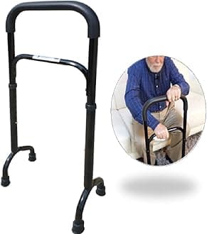Rock Steady Cane – Hip, Knee Surgery Recovery Aid – Helps You Recover Faster from Surgeries and Injuries. Fully Adjustable Walking Cane Keeps You Moving, Increasing Circulation and Flexibility