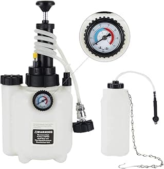 Brake Bleeding Kit 3L Brake Fluid Bleeder Tool, Brake & Clutch Bleeding System with 1L Refilling Bottle and E20 Adapter