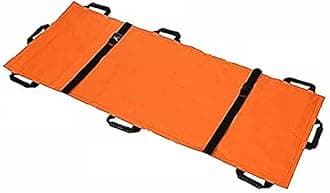 Healthcave Medical Emergency Portable Soft Stretcher/Soft Carry Sheet Patient Isolation Stretcher Stretcher (Foldable) (Soft Stretcher 8 Handles Orange) - Nylon