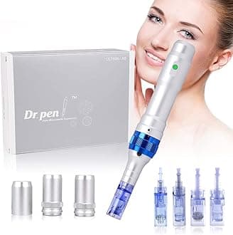 Ultima A6 Pen with CE Certification, Yofuly Dermapen Electric Microne-edle Derma Roller Pen with 4pcs Cartridges Nee-dles Wrinkle Stretch Marks Scar Hair Loss Treat 0.25-2.5mm Adjustable