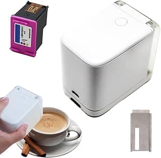 Edible Printer Machine, Mini Color Inkjet Food Printer for Bread, Coffee & Art Cooking - Portable Handheld Printer with Advanced Thermal Inkjet