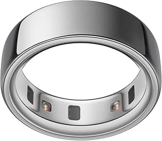 Oura Ring 4 - Silver - Size 7 - Sleep, Activity, Women’s Health, AI Advisor, Up to 8 Days of Battery Life, Size Before You Buy, Android & iOS Compatible