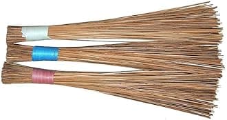 ARYANSH SHOPPE Garden, Outdoor Cleaning Natural and Pure Bamboo Seek Coconut Jhadu/Brooms (4)