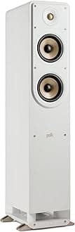 Polk Signature Elite ES50 Tower Speaker - Hi-Res Certified, Dolby Atmos Speakers & DTS:X Compatible, 1" Tweeter & (2) 5.25" Woofers, Power Port Technology for Effortless Bass, Contemporary White