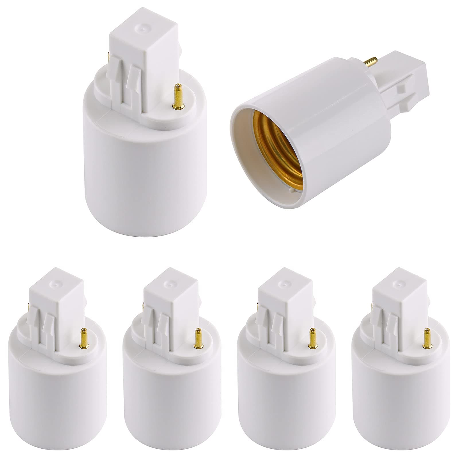 4pcs Gx23 to E26/E27 Socket Adapter, Gx23 to E27 Lamp Base Holder, 2 Pin Bulb Base Converter LED Accessories