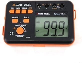 Victor 4105A Digital LCD Ground Earth Resistance Tester Current 200V Tester VC4105A Digital Earth Ground Resistance Meter Resistivity Electrical Meter 20Ω-2000Ω