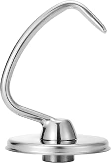 Wiselet Stainless Steel Dough Hook for KitchenAid Tilt-Head Stand Mixer, Heavy Duty and Dishwasher Safe, Fit for KitchenAid Classic and Artisan Series…