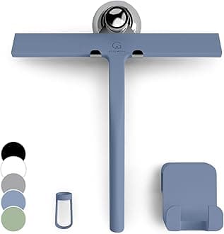 Gütewerk Shower Squeegee for Shower Doors, 23cm Car Window Squeegee Glass Cleaning, Silicone Shower Accessories, Window Cleaner Tool, Hygienic Glass Shower Cleaner Rubber Blade Shower Screen Squeegees