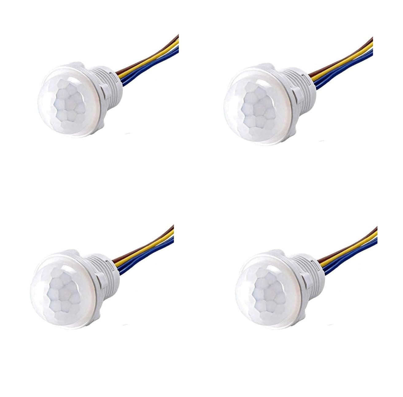 Quick sense(QS-05-N): Small Adjustable PIR Motion Sensor Day Night Indoor Light Switch - White (Set of 4)\