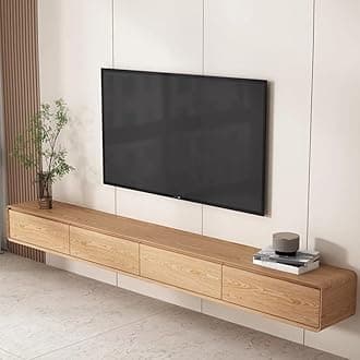 160/200/240cm Floating TV Stand Wall Mounted Floating TV Unit Entertainment Center TV Media Console Floating TV Cabinet Large Storage TV Bench For Living Room(200 * 20 * 24cm)