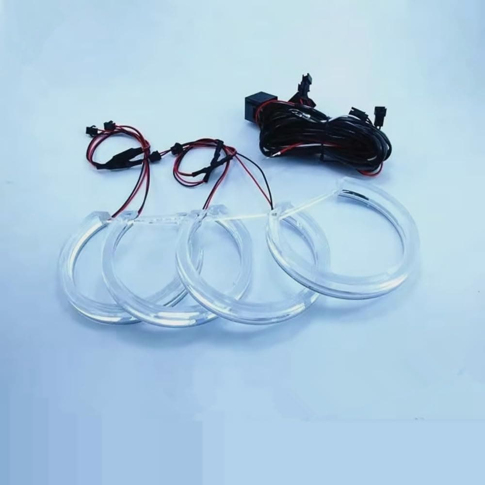 DTM LED Angel Eyes For BMW E46/E39/E36/E38 Halogen Xenon Headlight Crystal Switchback Halo Lights Accessories Tuning DIY (Only 131mm)