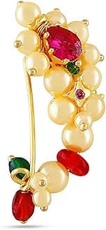 Fashions Maharashtrian jewellery traditional nath nose ring Without Piercing Marathi Nose Pin For Women