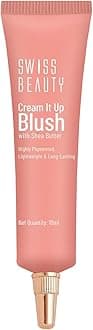 - Cream It Up Blush | Highly pigmented | Super-blendable | Long-lasting | Enriched with Shea Butter | Multipurpose | Shade-01 Rosy Cheeks, 10ml