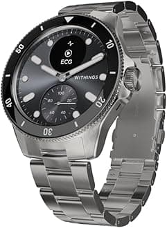 ScanWatch Nova, Hybrid Smartwatch Heart Health for M&F - ECG, SPO2, Temperature Monitoring, Sleep Tracking, Respiratory Health, Cycle Tracking, 35 Days Battery Life, iOS & Android, Black