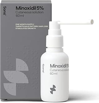 Sons Minoxidil 5% Spray for Men (1x60ml), Clinically Proven Hair Regrowth & Thickening Formula, Anti-Hair Loss Treatment, Stimulates Follicles, Easy to Use Precision Application System, Made in Europe