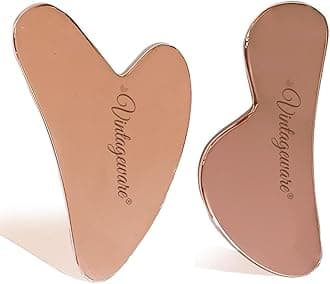 Vintageware® Copper Gua Sha Combo | B-Shape & Heart-Shape Massage Tools for Face & Body | Premium Set for Skincare