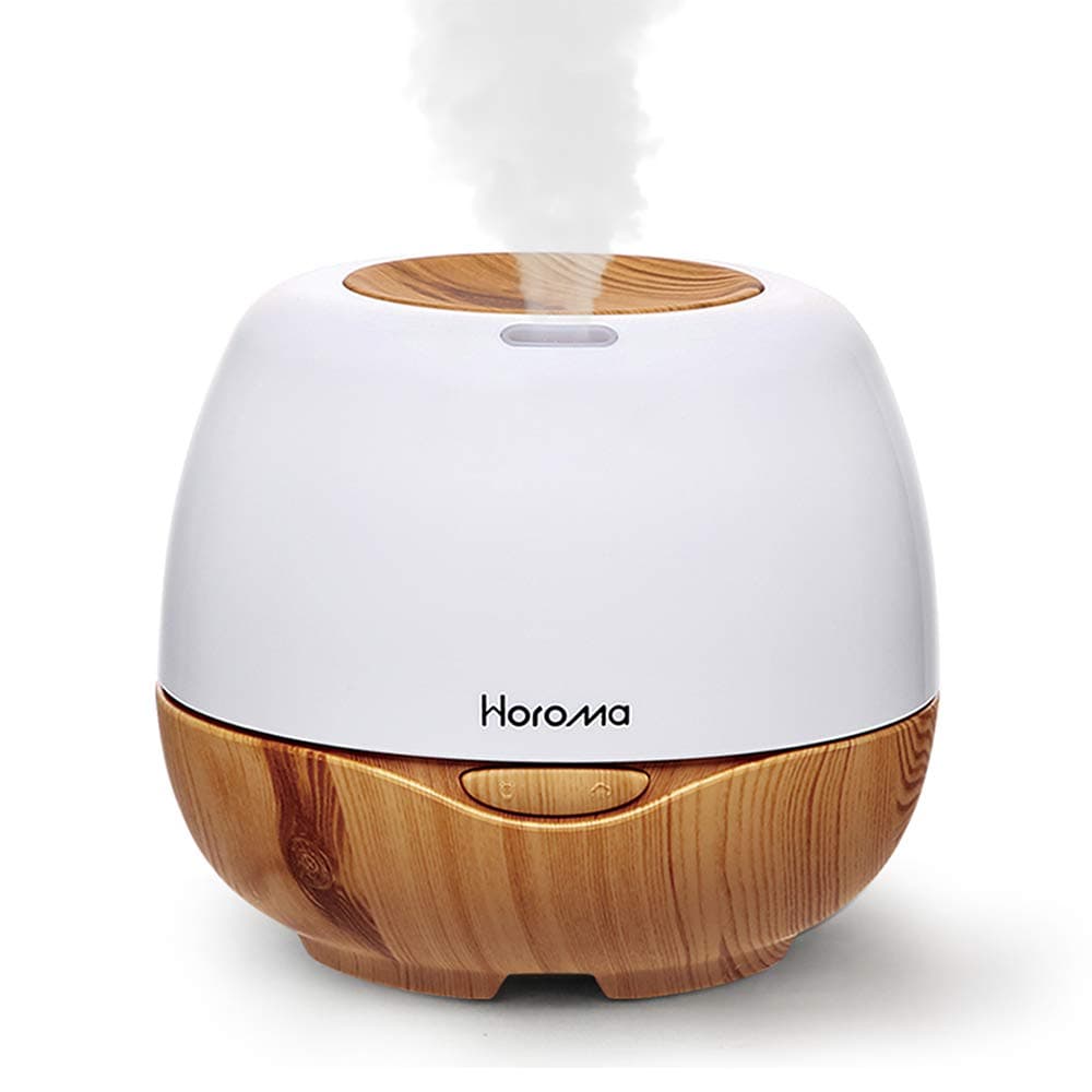 Essential Oil Diffuser White, 300ml Ultrasonic Diffusers Cool Mist Humidifier, Aroma Diffuser With Adjustable Mist Mode, 7 LED Lights Changing for Home Office Baby