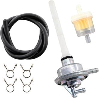 MCHNIC Petrol Tap Fuel Valve Petcock for Vespa LX ET2 ET4, Aprilia, Derbi, Gilera, Speedfight 1 2 Sfera Free SKR TPH NRG Mc3 Mc2 NSL RST SSL Zip