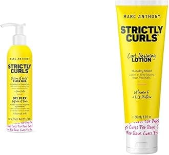 Marc Anthony Strictly Curls Define & Hold Flex Gel and Curl Defining Styling Lotion Bundle for Medium to Coarse Curls