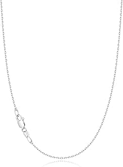 18k Gold Plated 925 Sterling Silver Chain Necklace for Women, 1.1mm Cable Chains Necklace Thin & Dainty & Sturdy Women's Chain Necklaces, 14/16/17/18/20/22/24 Inches