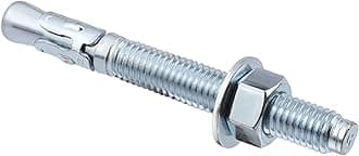 1/4 inch x 2-1/4 inch - 40 Pieces Wedge Anchor Zinc Plated Heavy Duty Fastener for Concrete