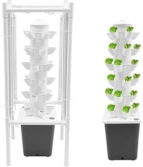 GROWNEER Hydroponics Growing System Tower Indoor Garden Vertical Garden Planter, 35 Pods, Smart Hydroponic Growing System Kit, Basic Edition