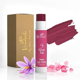 Handmade & Natural Lip Balm for Women & Men with Rose Damascena & Saffron Essential Oil (Glow Lip)