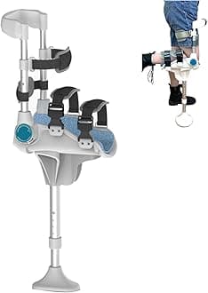 Knee Crutch for Adults Alternative To Crutches and Knee Scooters for Below the Knee,Hands Free Crutch Adjustable Height Single Leg Telescopic Walker, Walking Aid for Pain Free Walking