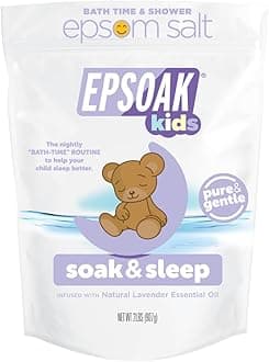 Kids - Soak & Sleep Epsom Salt Bath Soak for Kids (2lb Bag - Pure & Gentle Formula with Lavender).