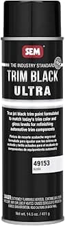 SEM 49153 Trim Black Ultra, Black Spray Paint with Gloss Finish| Designed for Plastic, Aluminum, Steel and Stainless Steel, 14.5 oz. Automotive Aerosol Paint Can
