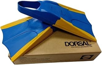Bodyboard Bodysurfing Floating Swimfins (Flippers) Blue/Yellow X-Small - Mens US Size 5 - 6