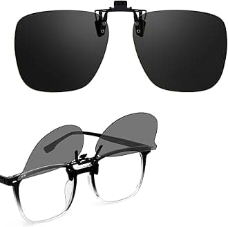 Trysee Polarized Flip Up Clip on Sunglasses Over Prescription Glasses for Men Women Polarized Anti Glare