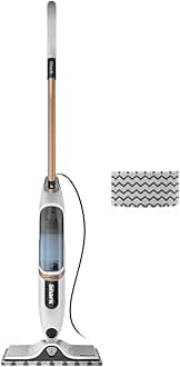 Shark SteamSpot with Steam Blaster Technology for Hard Floors, Lightweight steam mop Chemical-Free Cleaning, Removable water tank, Inc. 2x machine-washable Dirt Grip pads, White & Poly Copper S2001UK