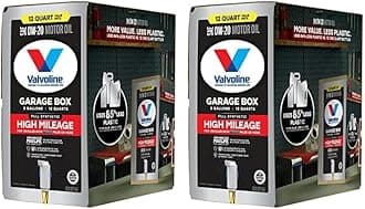 Valvoline Full Synthetic High Mileage with Enhanced MaxLife Technology 0W-20 12 QT Garage Box (Pack of 2)