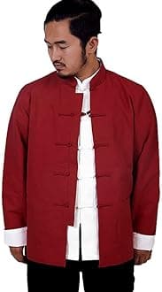 Men's Cotton Kung Fu Coats Tang Suit Long-Sleeved Jackets