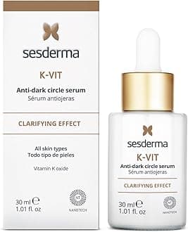 K-VIT Facial Anti-Dark Circle Serum, Revitalizing Eye Serum for Dark Circles & Signs of Aging, Gentle Formula with Vitamin K, 1.0 fl oz