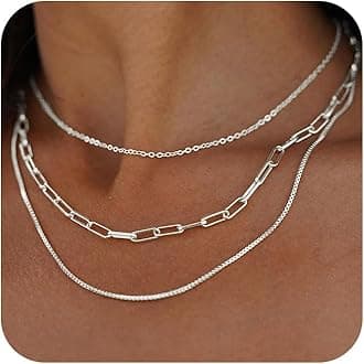 Freekiss Women's Layered Necklace Set - 3 Piece Dainty Gold Jewelry for Everyday Stacking | 14K Gold Plated Snake Chain, Rope Chain, Cuban Chain | Adjustable Length 14-18.5 Inch | Gift Ready