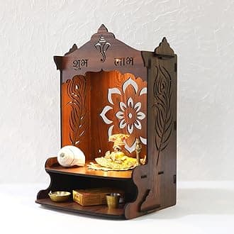 Sehaz Artworks Wooden Temple | Puja Mandir for Home Wall Mounted | Pooja Mandir for Home Big Size | Pooja Stand |Home Temple | Devghar