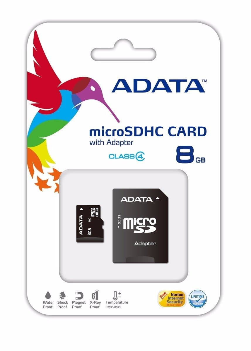 FLASH MEMORY CARD - 8 GB - FLASH MEMORY - 2.7-3.6 V - SPEED (READ) : 10-14 (MB/S (AUSDH8GCL4-RA1) -