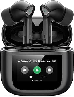 TWOSKY Wireless Earbuds Bluetooth 5.3 Headphones 50H Playtime Deep Bass Stereo Ear Buds with Mic IPX7 Waterproof Comfort Lightweight in Ear Earphones for Pad Android/iOS Phones Gifts for Women Men